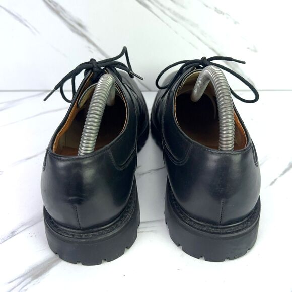 Alfred Sargent Mens US 7 Black Leather Split Toe Lace Up Dress England Made main image 7